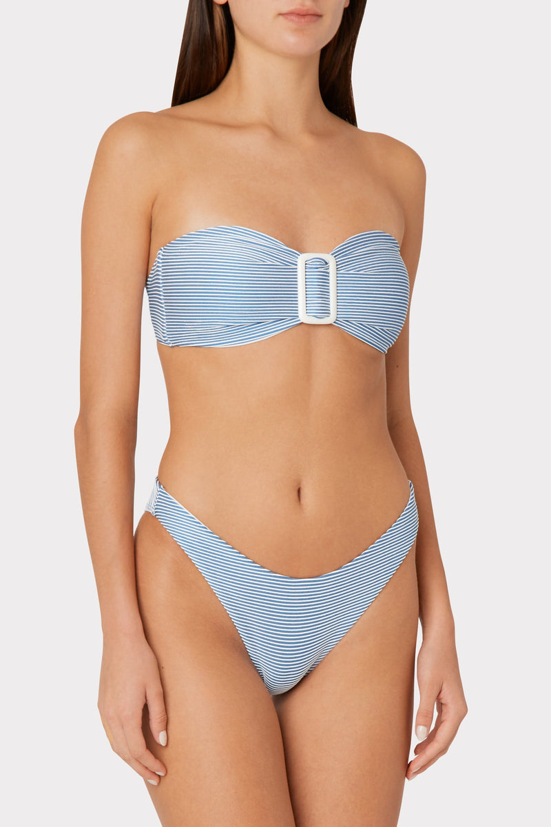 Margot Textured Stripe Bikini Bottom