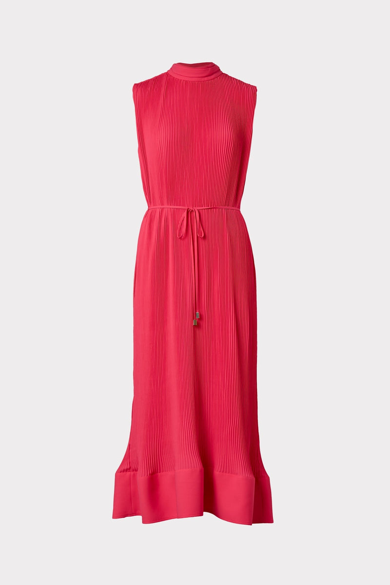 Melina Solid Pleated Dress