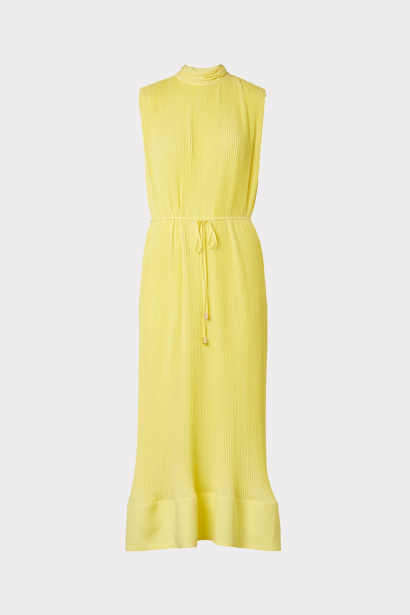 Melina Solid Pleated Dress