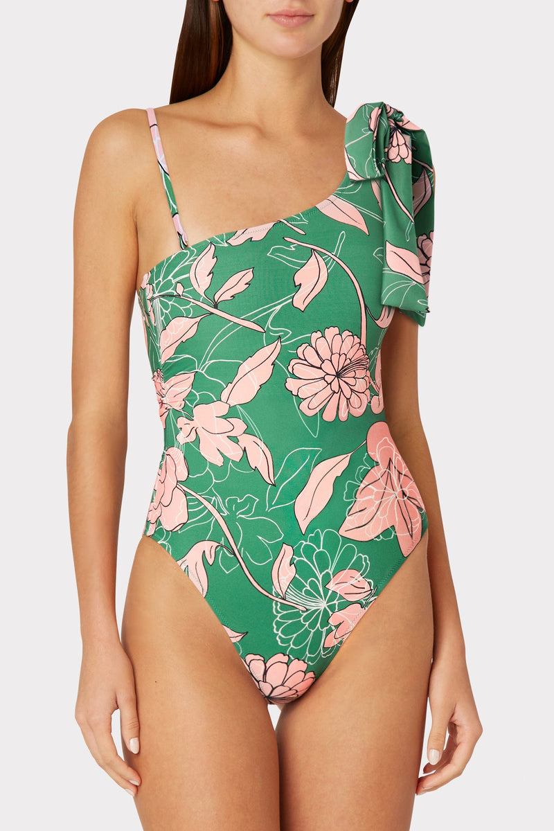 Pink Nenuphar Maddie One Shoulder One Piece