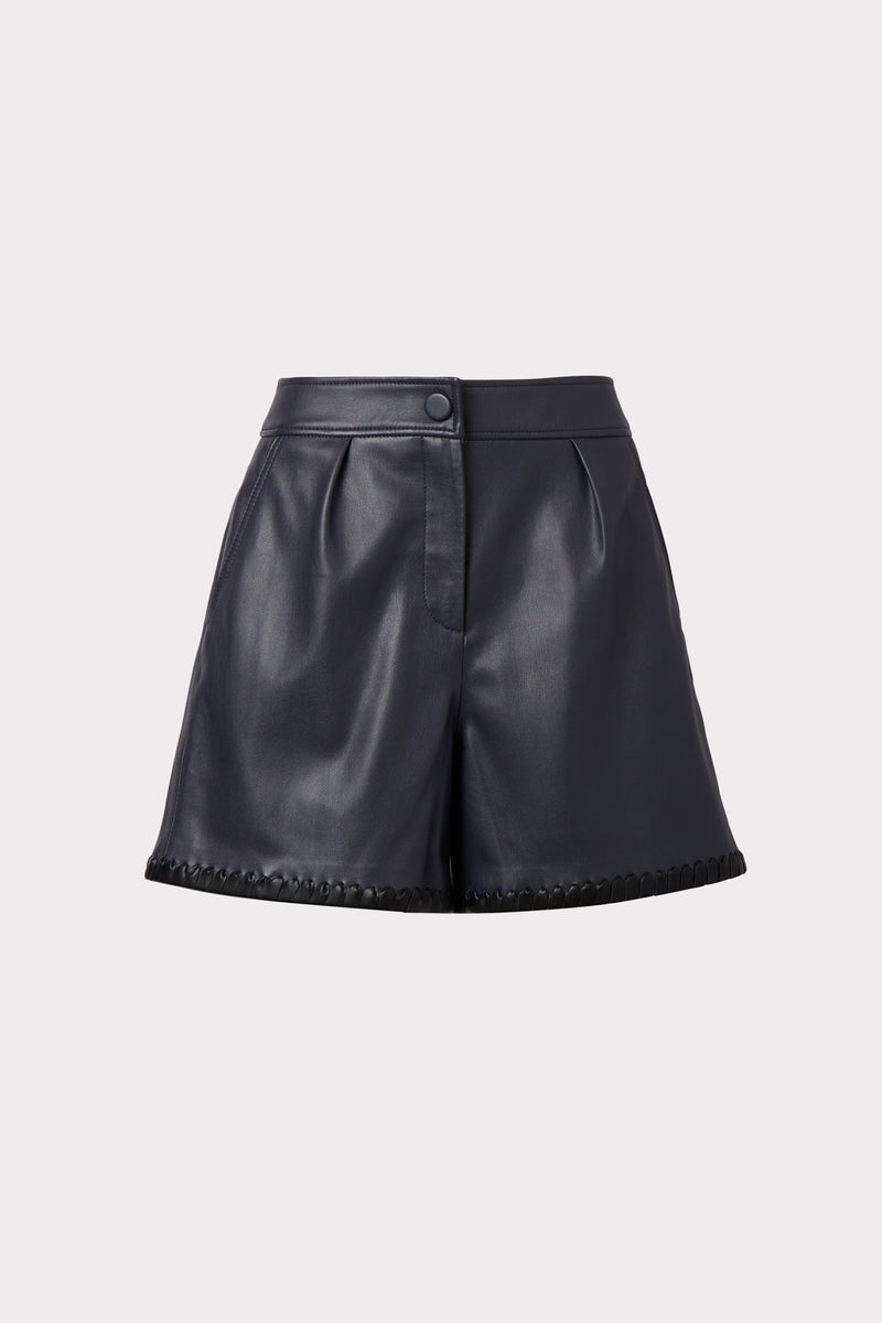 Yohanna Faux Leather Crochet Short