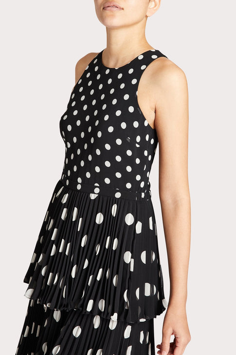 Emiliana Pleated Polkadot Maxi 1