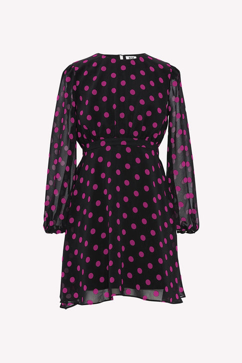 Mini Elma Polkadot Dress Black/Pink Image 1 of 2