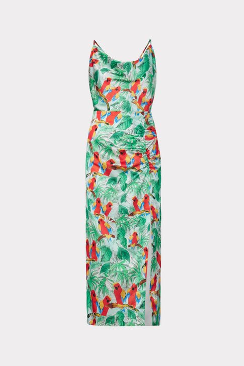 Lilliana Parrot Print Dress 0