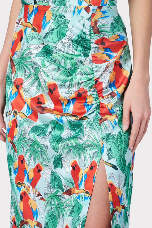Lilliana Parrot Print Dress Green Multi Image 3 of 4