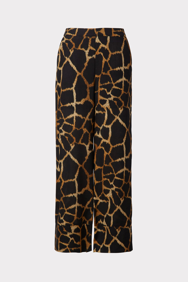 Marlowe Giraffe Print Linen Pants