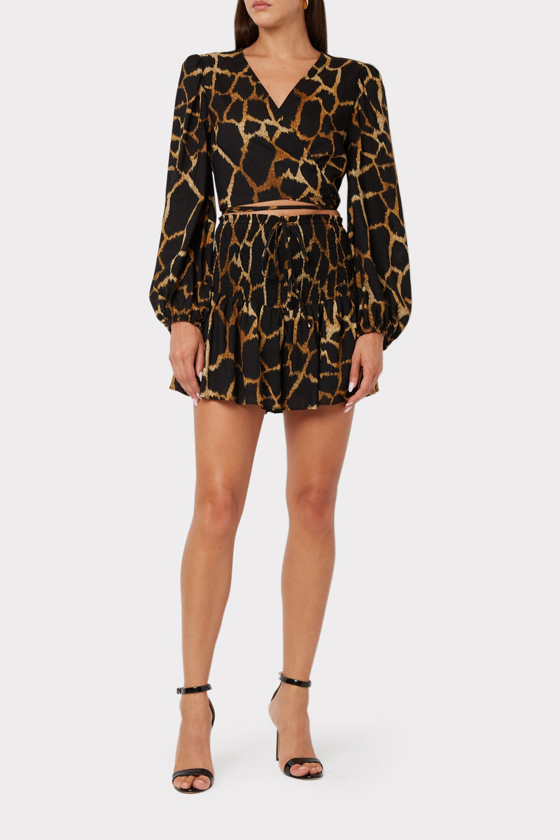 Wynona Giraffe Print Linen Top