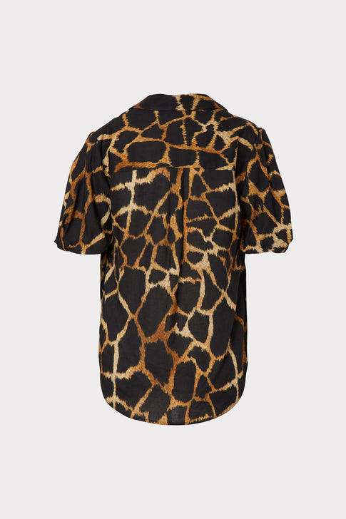 Willie Giraffe Print Linen Top 3