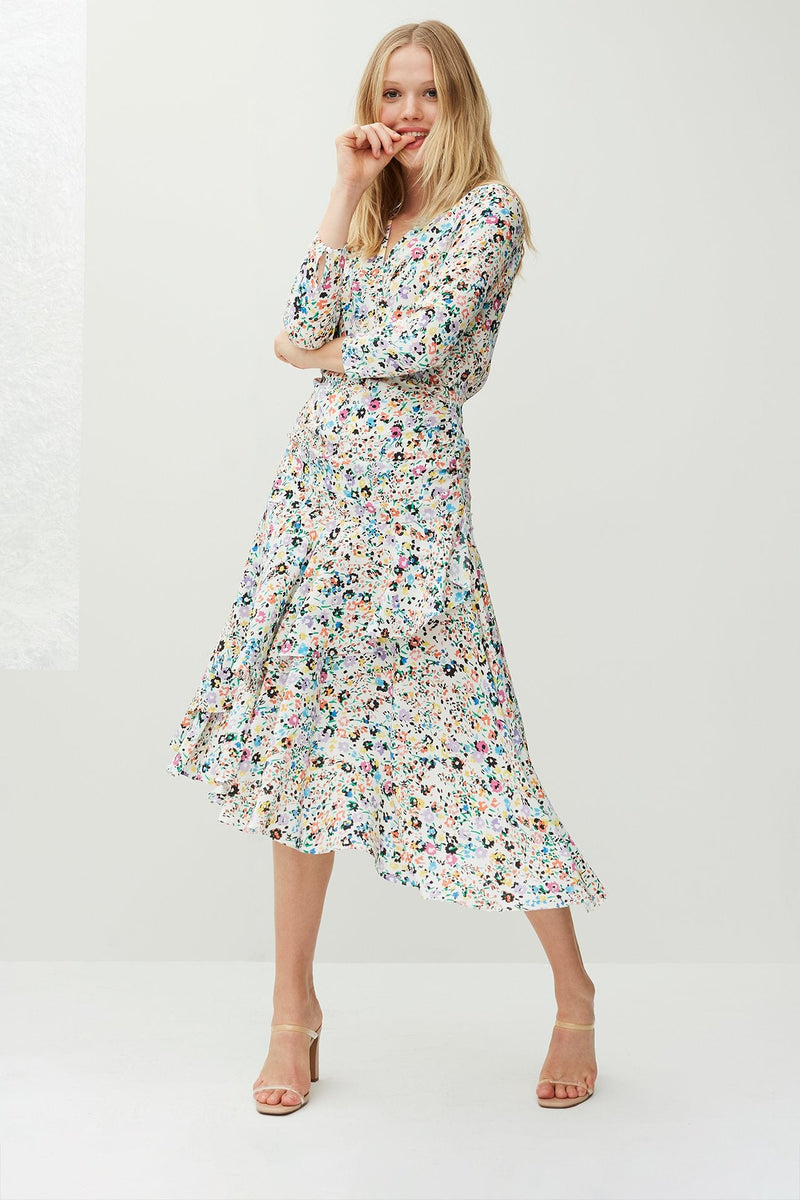 Wildflower Silk Birdie Dress