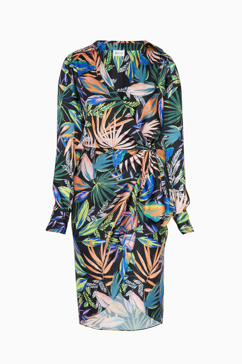 Jordan Tropical Palm Print Dress 0