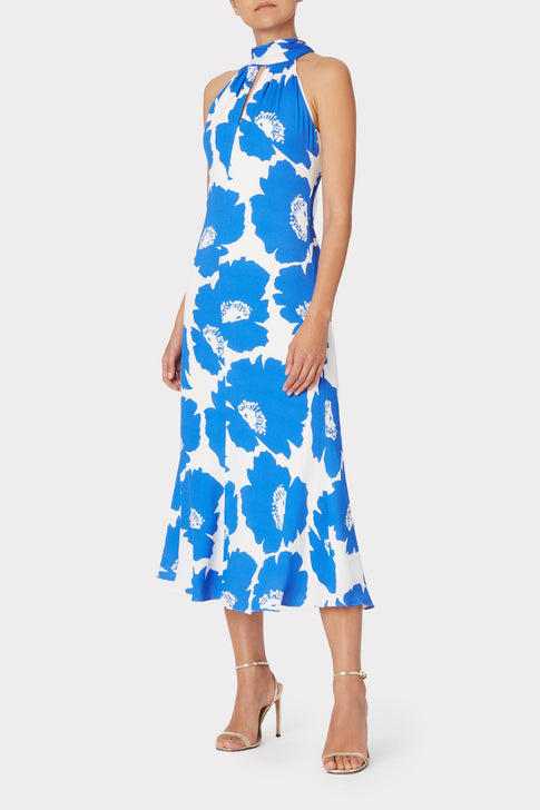 Adrian Poppy Floral Viscose Dress 1