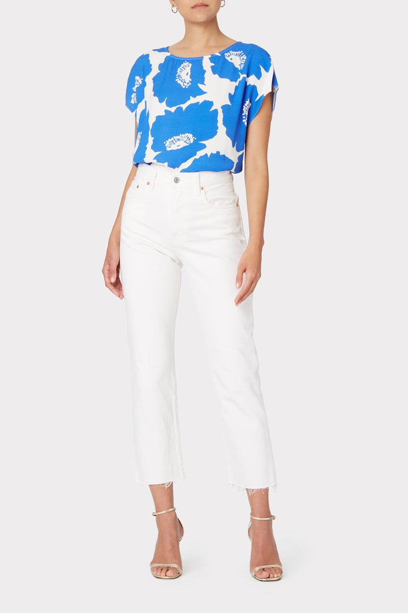 Dolman Poppy Floral Viscose Top