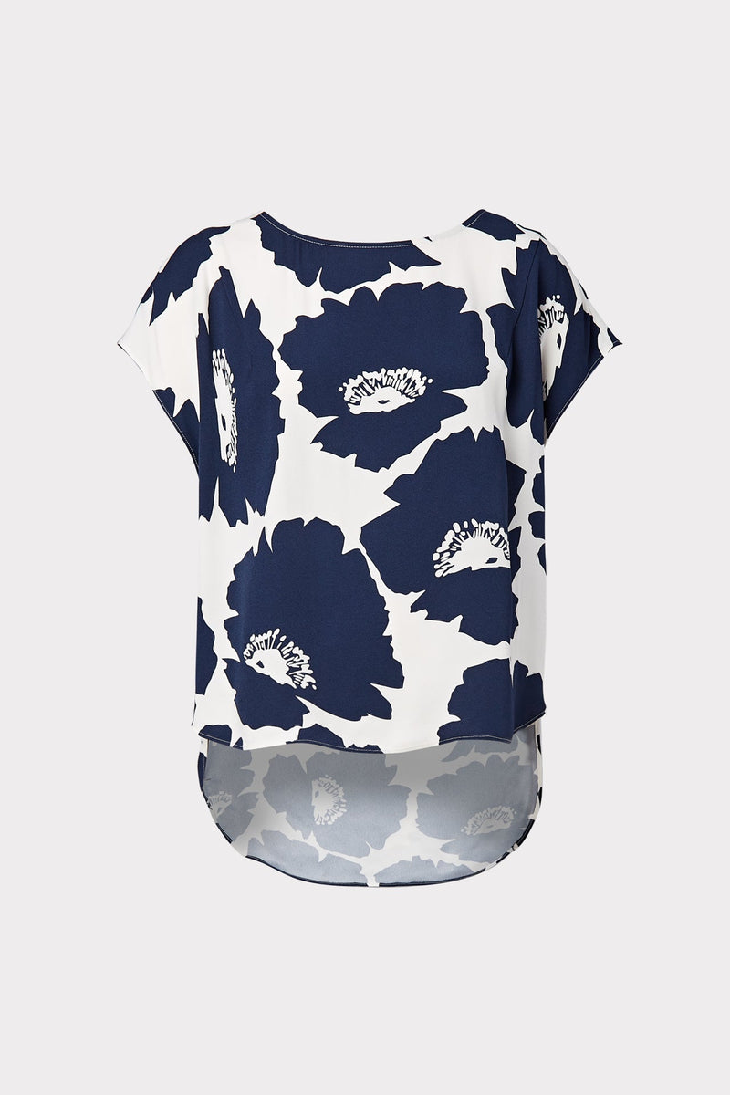 Dolman Poppy Floral Viscose Top