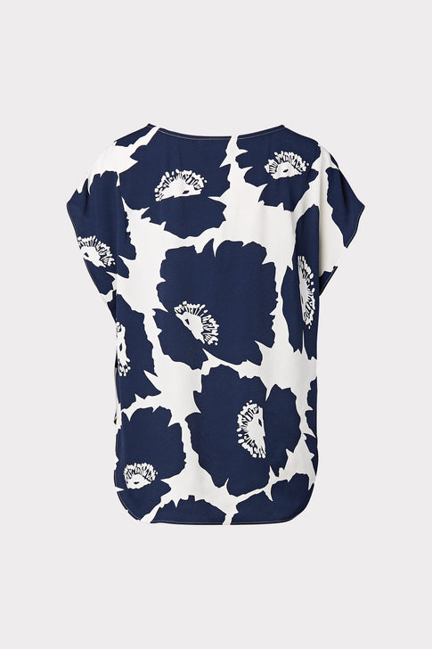 Dolman Poppy Floral Viscose Top 3