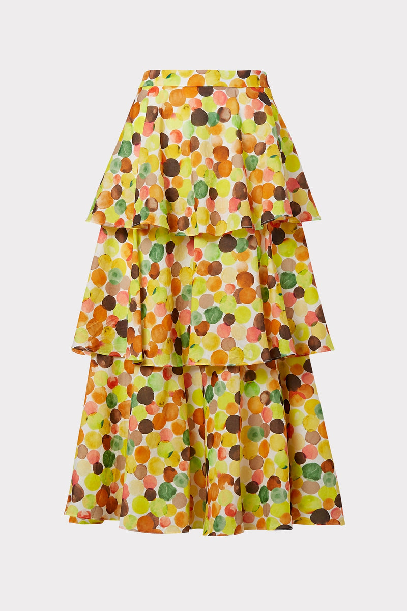 Nellie Watercolor Bubble Poplin Skirt