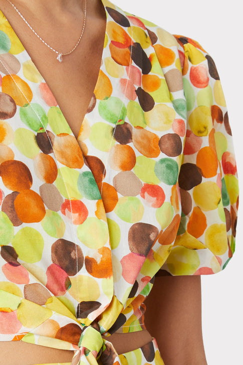 Marilyn Watercolor Bubble Poplin Top 2