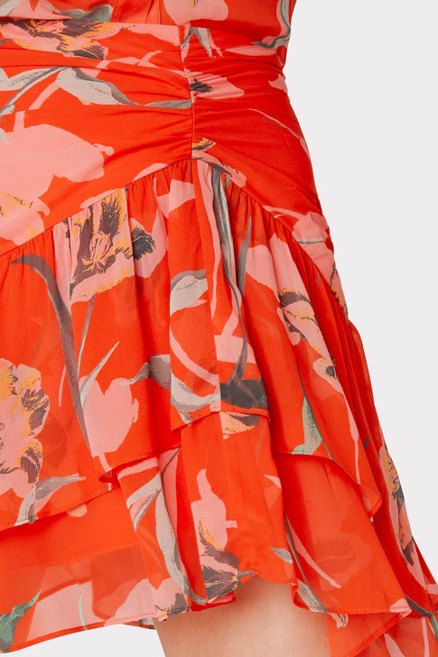Mira Floating Botanica Skirt Coral Multi Image 3 of 4