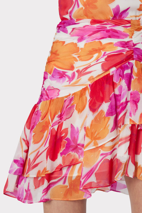 Mira Paper Peony Print Skirt 2