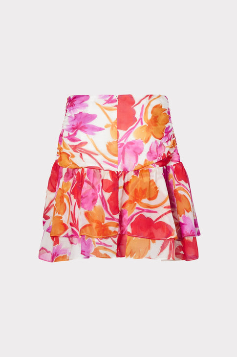 Mira Paper Peony Print Skirt 3