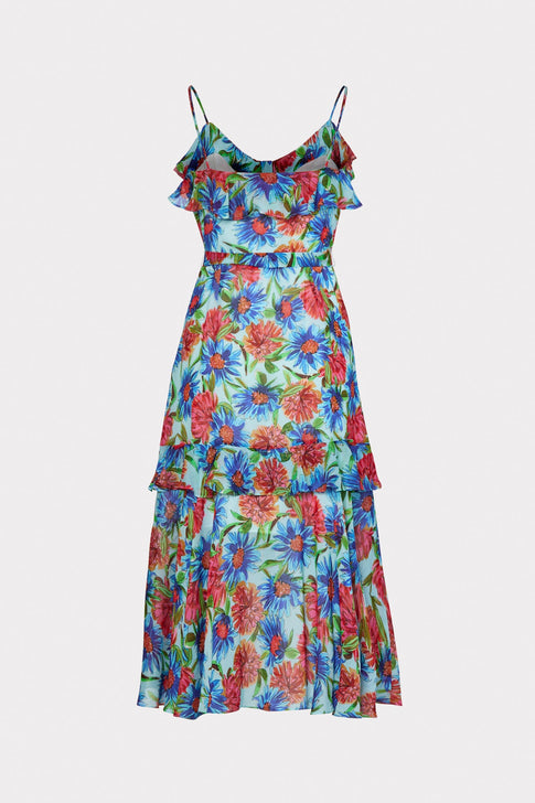 Painted Dahlia Print Petal Dress 3