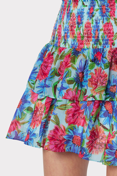 Wyatt Painted Dahlia Print Skirt 2