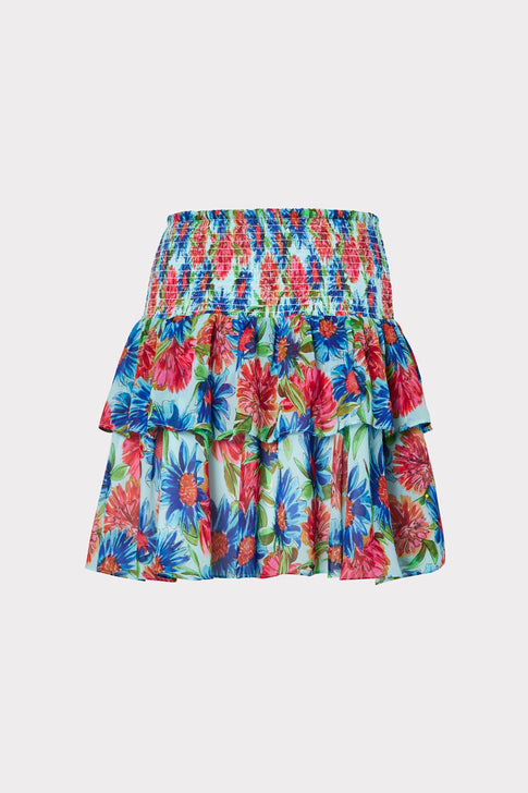 Wyatt Painted Dahlia Print Skirt 3