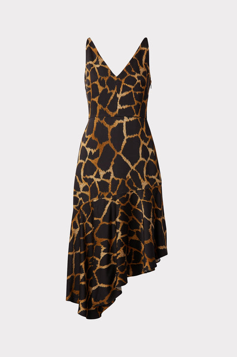 Dashielle Giraffe Print Dress 0