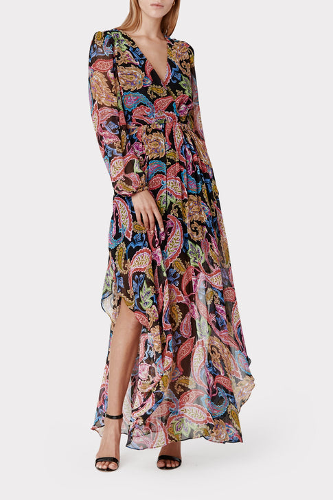 Wilfred Paisley Chiffon Dress 1