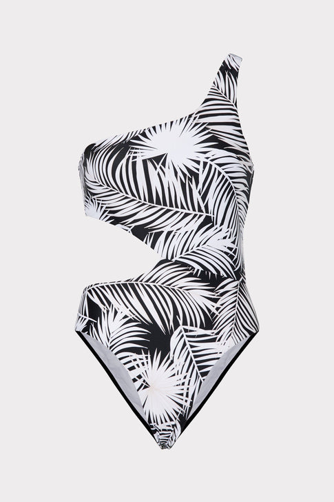 Palm Print Miranda One Piece With Cutout 0