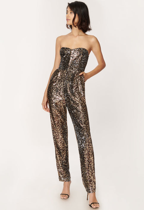 Leopard Sequins Jess Sweetheart Jumpsuit 2