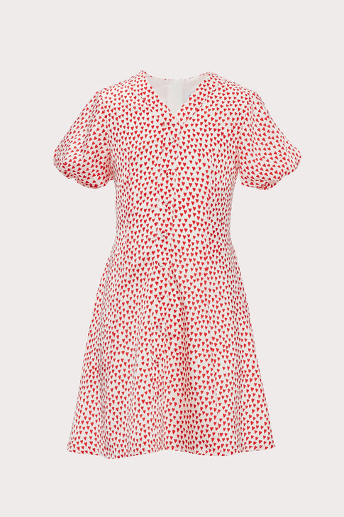 Milly Minis Heart Print Aspen Dress 0