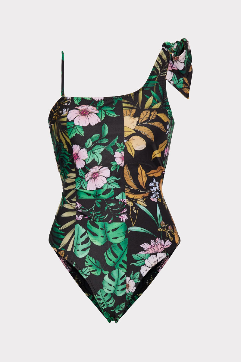 Jungle Tile Maddie One Shoulder One Piece