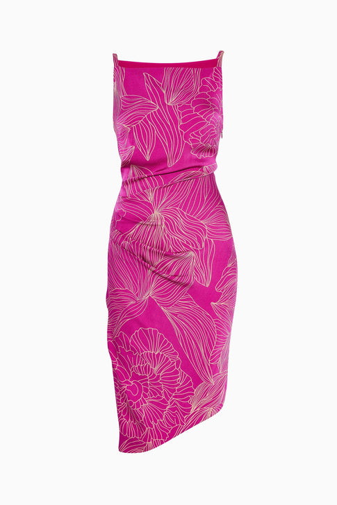 Mishka Hibiscus Floral Viscose Dress 0