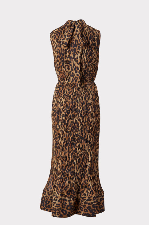 Melina Leopard Print Pleated Dress 3