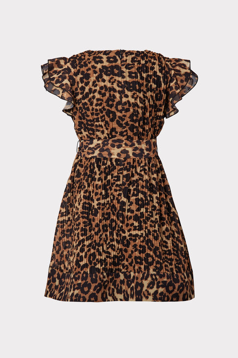 Milly Minis Liv Leopard Print Pleated Dress 1