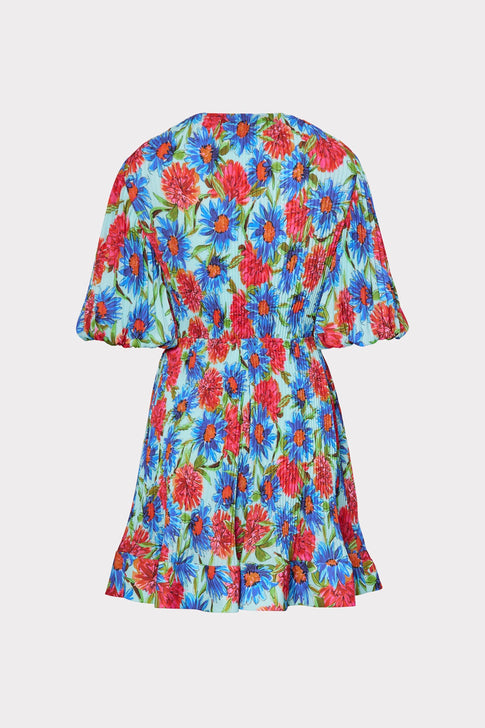 Elle Painted Dahlia Pleated Dress 3