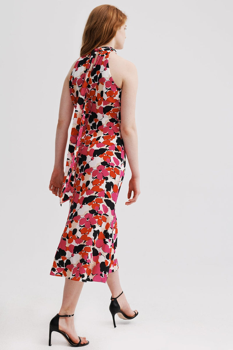 Adrian Viola Print Dress