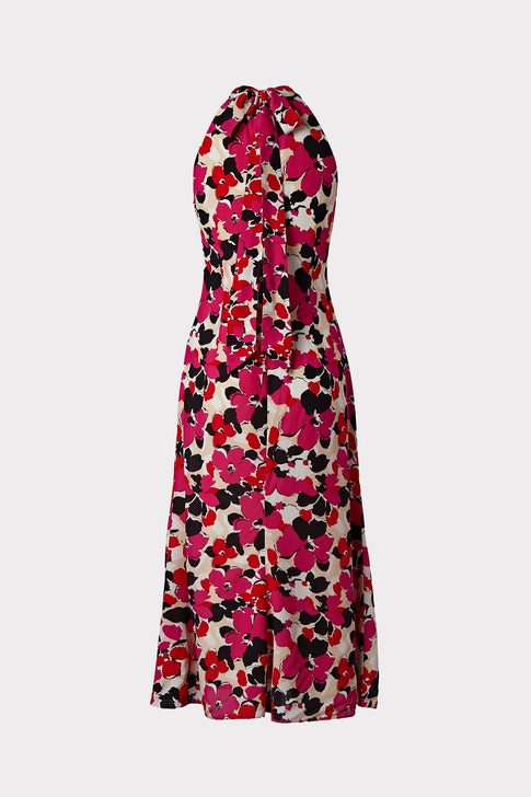 Adrian Viola Print Dress 3