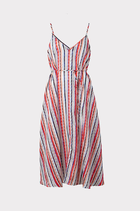 Becca Watercolor Stripe Dress 0