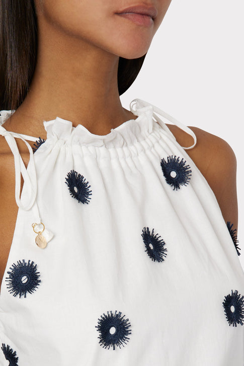 Flora Pom Pom Embroidered Dress 2