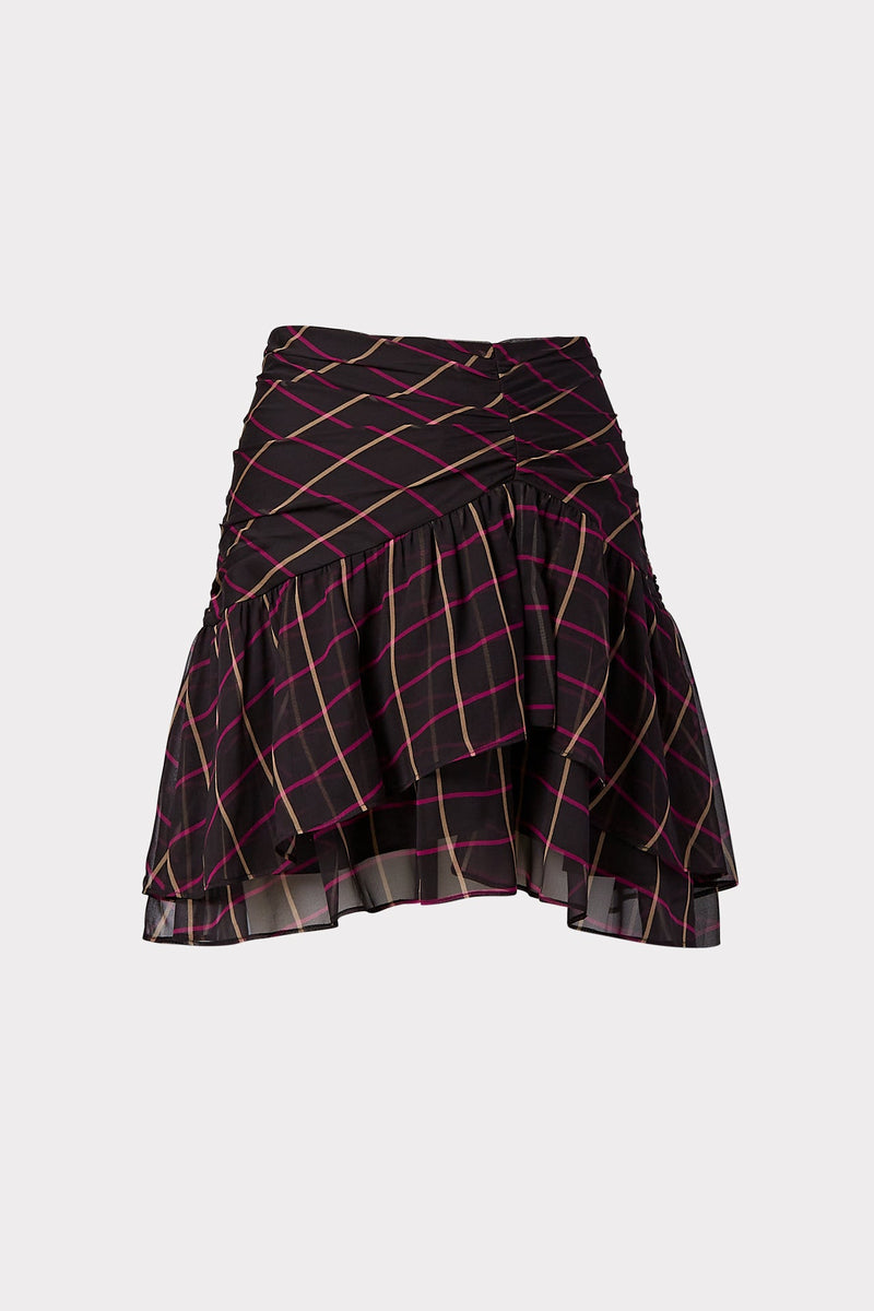 Heidi Windowpane Chiffon Skirt