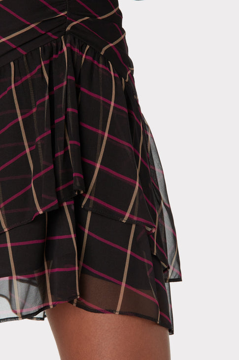 Heidi Windowpane Chiffon Skirt 2