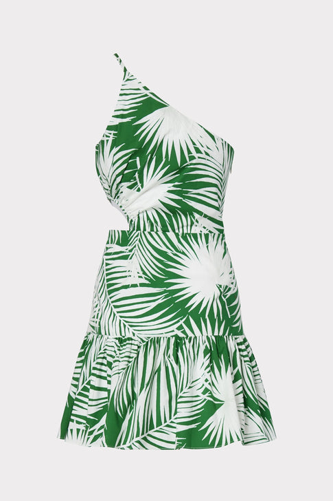 Brinlee Palm Print Cutout Dress 3