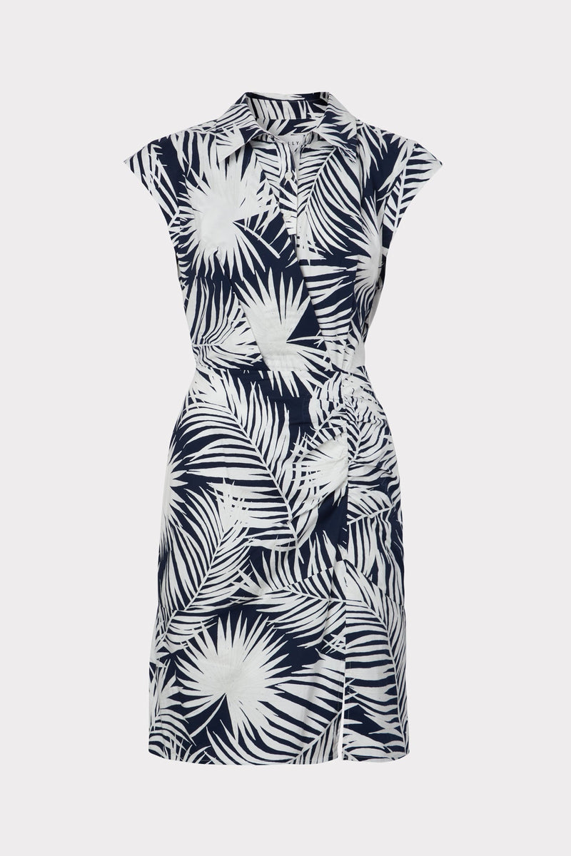 Maxwell Palm Print Poplin Dress