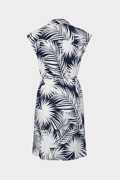 Maxwell Palm Print Poplin Dress 3