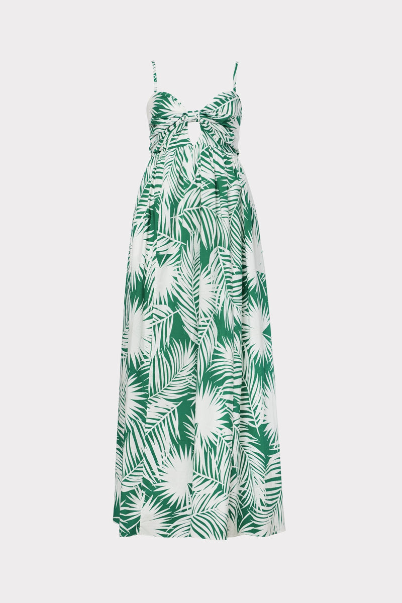 Noah Palm Print Poplin Dress