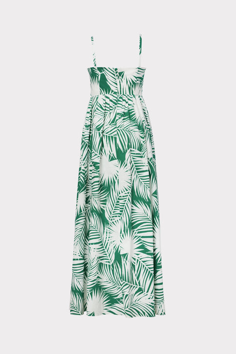 Noah Palm Print Poplin Dress 3