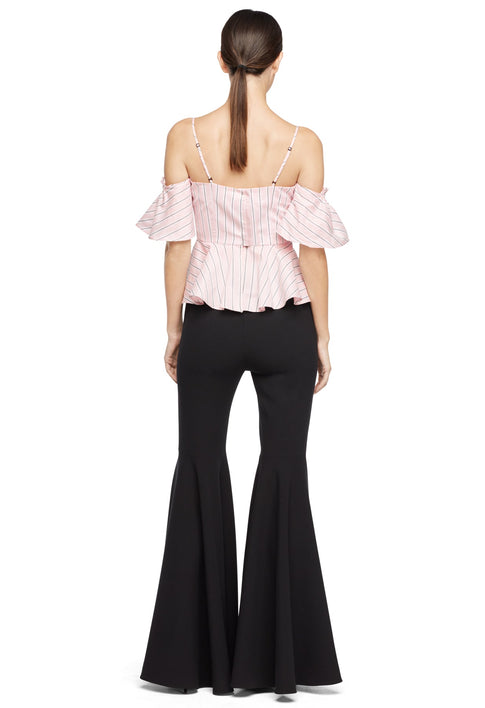 Cotton Silk Stripe Noelle Top BLUSH Image 2 of 2