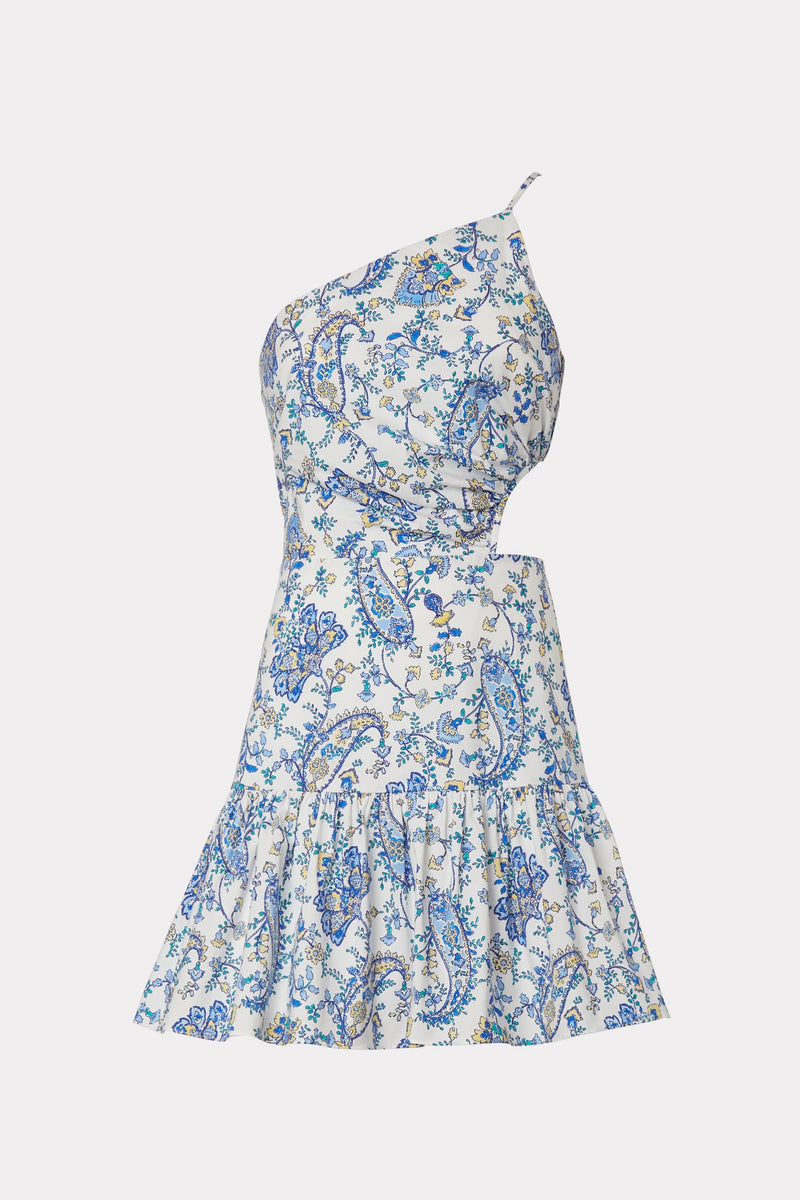 Brinlee Sketched Paisley Cutout Dress
