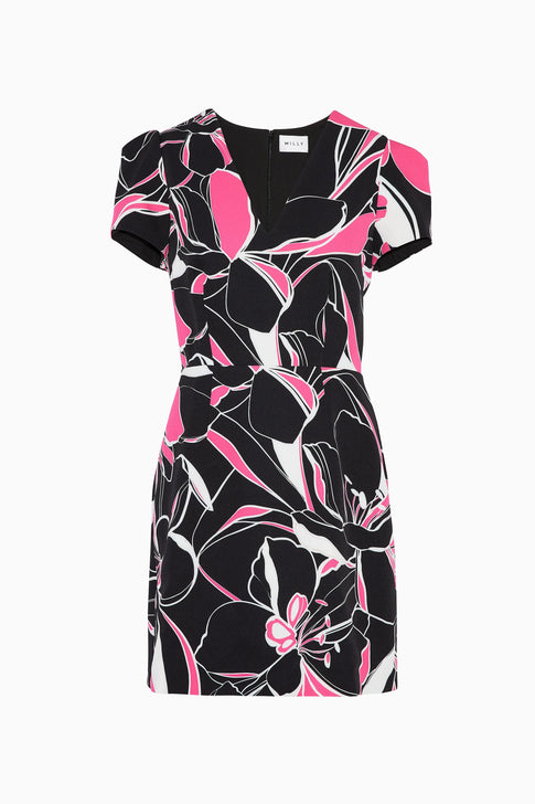 Atalie Stencil Floral Dress 0